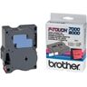 Brother TX-451 cinta laminada texto negro sobre rojo 24mm