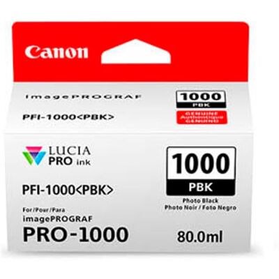 Canon PFI-1000PBK Cartucho de tinta negro foto Canon PFI-1000PBK Cartucho de tinta negro foto
