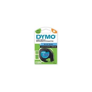 Dymo 91205 (S0721650) cinta plástica negro sobre azul 12mm