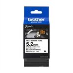 Brother HSe-211E cinta termorretráctil negro sobre blanco (6mm)