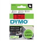 Dymo 40917 (S0720720) cinta plástica negro sobre rojo 9mm