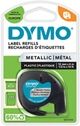 Dymo 91208 (S0721730) cinta plástica negro sobre plateado 12mm