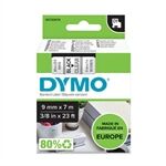 Dymo 40910 (S0720670) cinta plástica negro sobre transparente 9mm