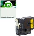 Q-Nomic 45808 (S0720880) cinta poliéster negro sobre amarillo 19mm