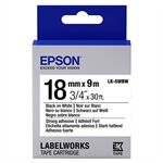 Epson LK-5WBW Cinta negro sobre blanco extra fijación 18mm (C53S655012)