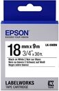 Epson LK-5WBN cinta negro sobre blanco 18 mm