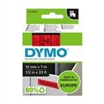 Dymo 45017 (S0720570) cinta plástica negro sobre rojo 12mm