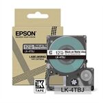 Epson LK-4TBJ cinta mate negra sobre transparente 12mm