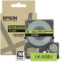 Epson LK-5GBJ cinta mate negro sobre verde 18mm