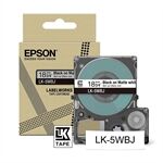 Epson LK-5WBJ cinta mate negro sobre blanco 18mm