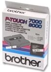 Brother TX-231 cinta negro sobre blanco 12mm