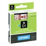 Dymo 45012 (S0720520) cinta plástica rojo sobre transparente 12mm