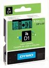 Dymo 40919 (S0720740 ) cinta plástica negro sobre verde 9mm