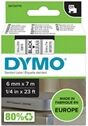 Dymo 43610 (S0720770) cinta poliéster negro sobre transparente 6mm