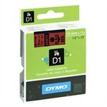 Dymo 45017 (S0720570) cinta plástica negro sobre rojo 12mm