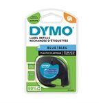Dymo 91205 (S0721650) cinta plástica negro sobre azul 12mm