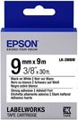 Epson LK-3WBW cinta negro sobre blanco extra fijación 9mm (C53S653007)