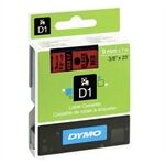 Dymo 40917 (S0720720) cinta plástica negro sobre rojo 9mm