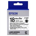 Epson LK-5TBW Cinta negro sobre transparente extra fijación 18mm (C53S655011)