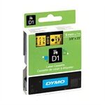 Dymo 40918 (S0720730) cinta plástica negro sobre amarillo 9mm