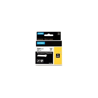 Dymo 18484 (S0718220) IND Rhino poliéster negro sobre blanco 19mm Dymo 18484 (S0718220) IND Rhino poliéster negro sobre blanco 19mm