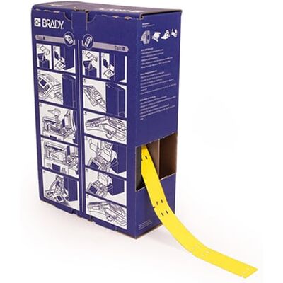 Brady BM-10x60-348-YL etiquetas de poliolefina amarillas 10 mm x 60 mm Brady BM-10x60-348-YL etiquetas de poliolefina amarillas 10 mm x 60 mm