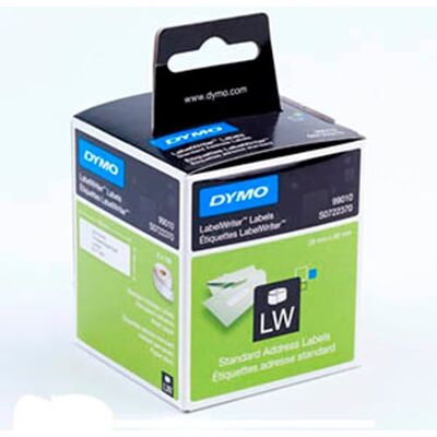Dymo S0722370 etiquetas de dirección negro sobre blanco 28x89mm Dymo S0722370 etiquetas de dirección negro sobre blanco 28x89mm