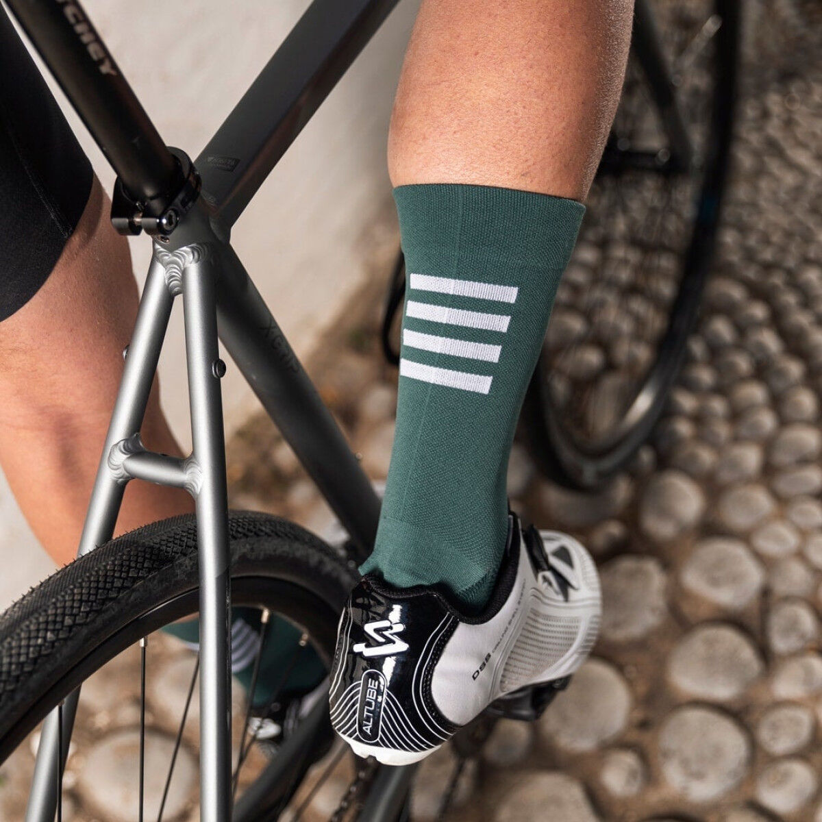 Calcetines de Ciclismo Siroko S1 Green Alpe d'Huez (XS-S)