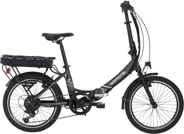 Bicicleta Eléctrica Plegable Wayscral Takeaway E100 20" Negra (batería Incluida)