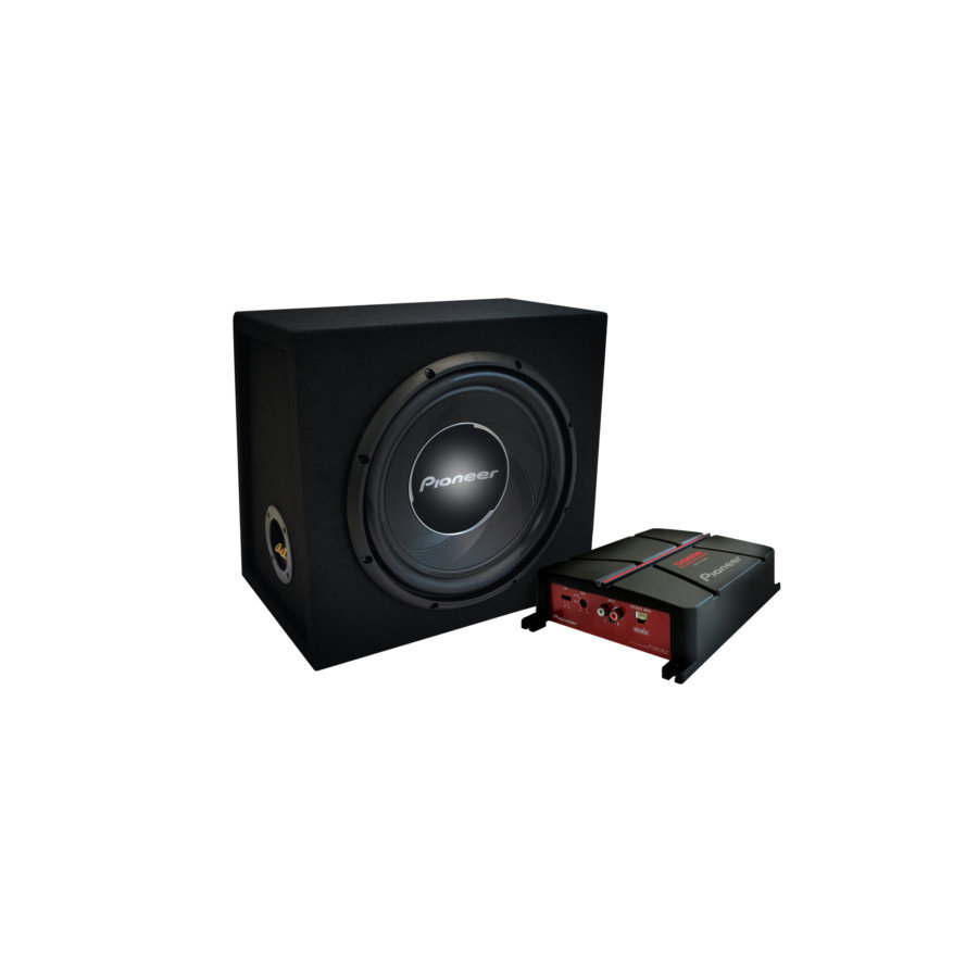 Pack Amplificador Bajo +subwoofer+ Kit Cableado Gxt-3730b Set Pioneer