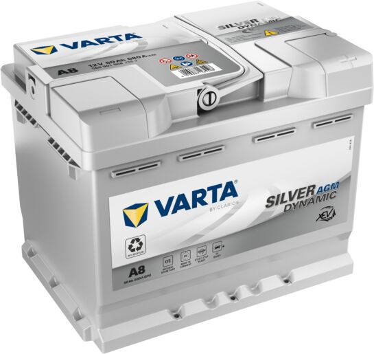 Batería Varta A8 Start & Stop Silver Dynamic Xev 60 Ah - 680a