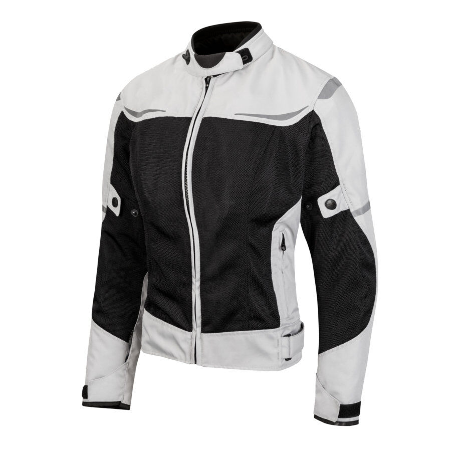 Moore Chaqueta De Moto Para Mujer Color Negra Y Blanca Talla L