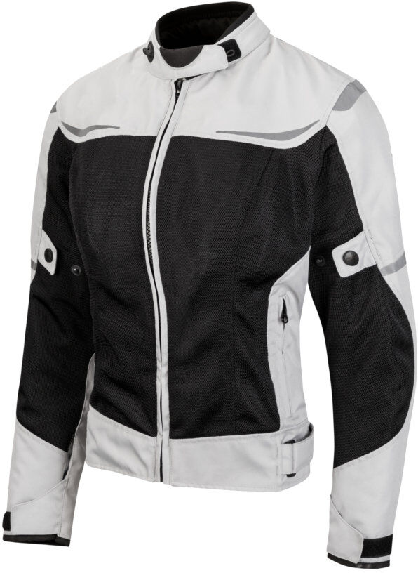 Moore Chaqueta De Moto Para Mujer Color Negra Y Blanca Talla M