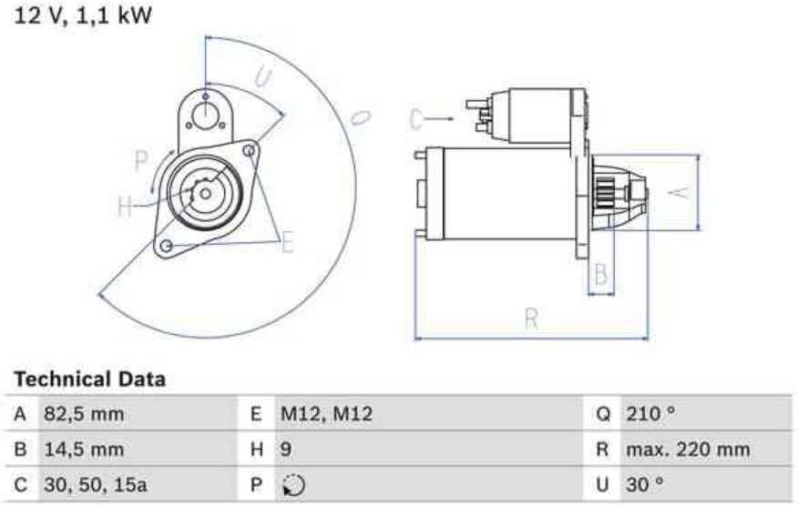 Motor De Arranque Bosch 986016330