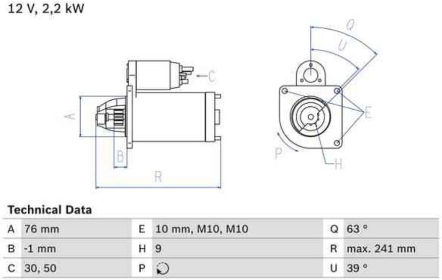 Motor De Arranque Bosch 986021620