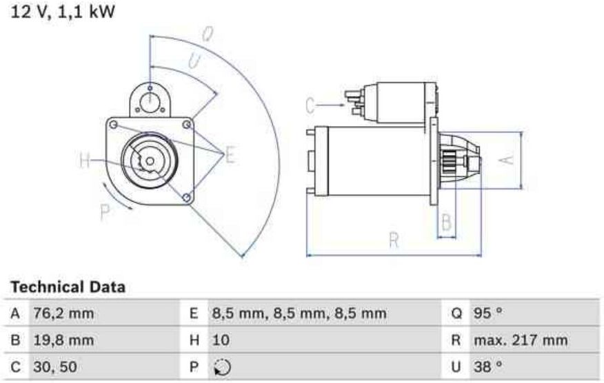 Motor De Arranque Bosch 986029150