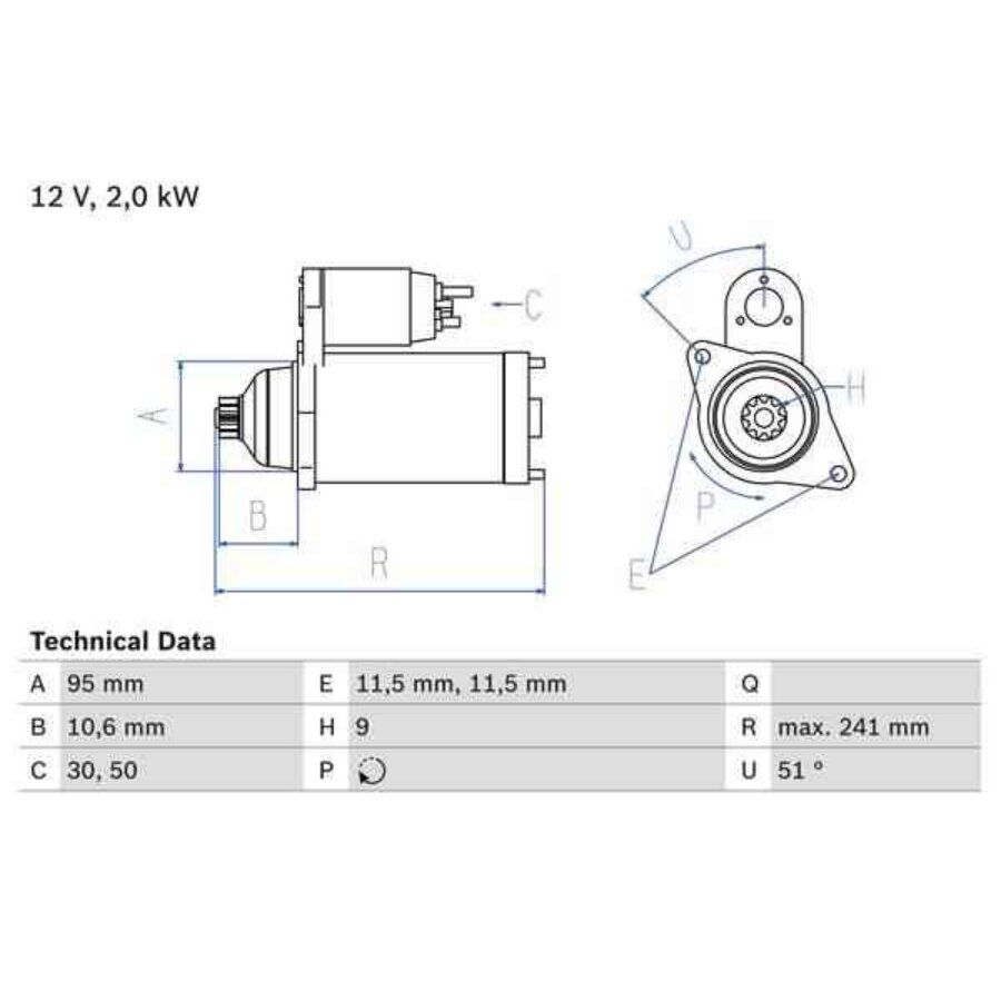 Motor De Arranque Bosch 986016031