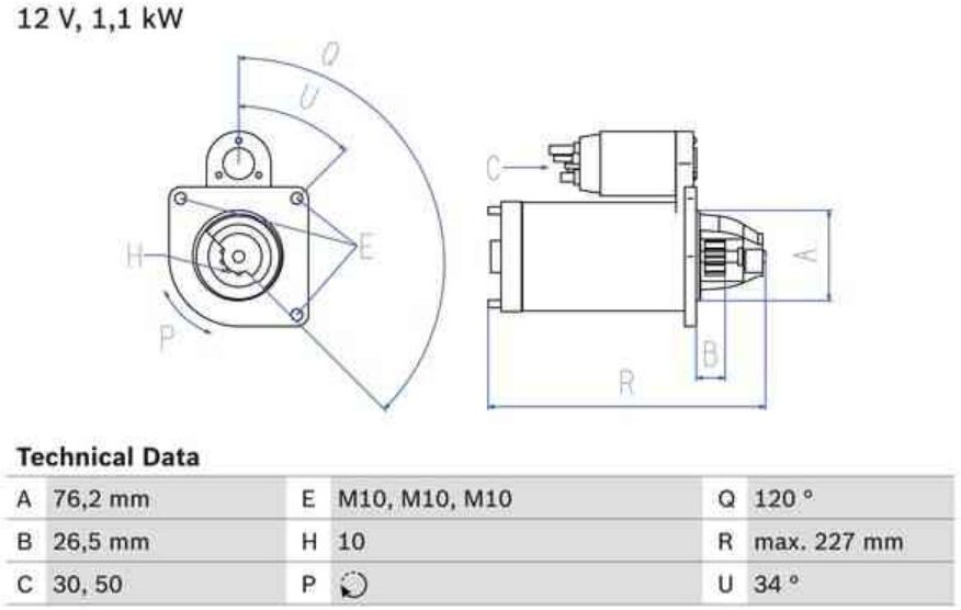 Motor De Arranque Bosch 986017060