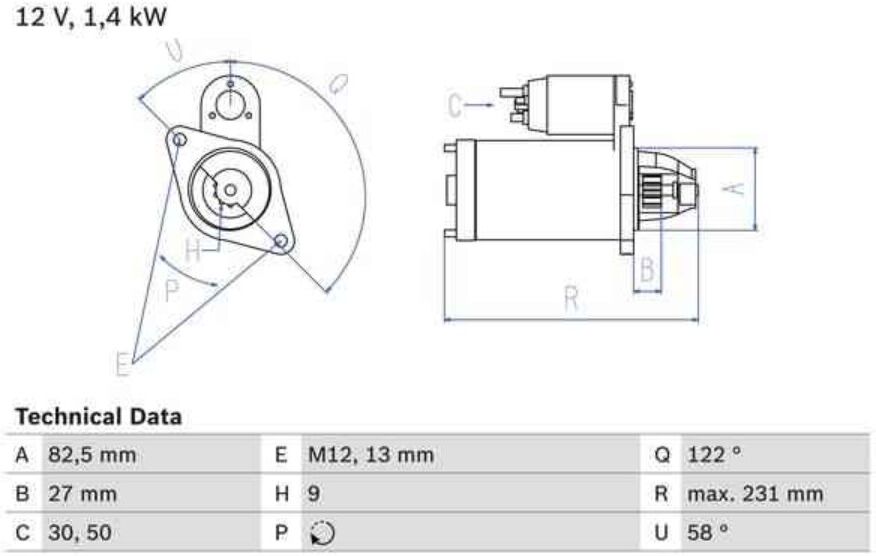 Motor De Arranque Bosch 986018340