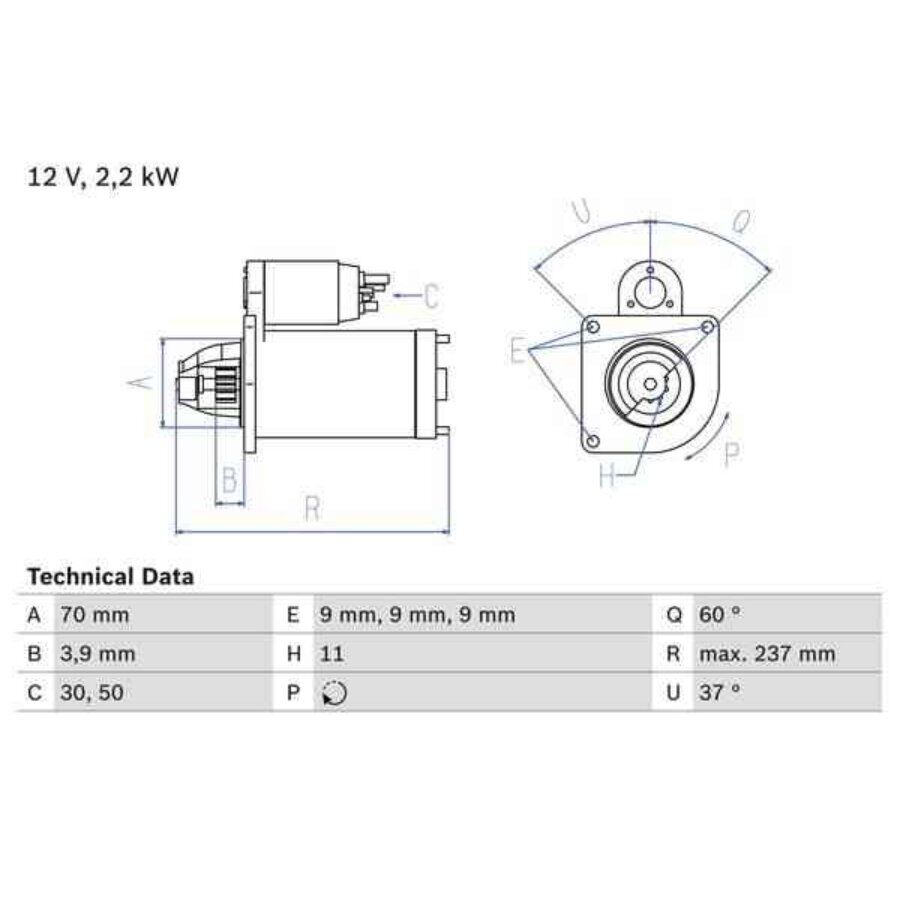 Motor De Arranque Bosch 986027000