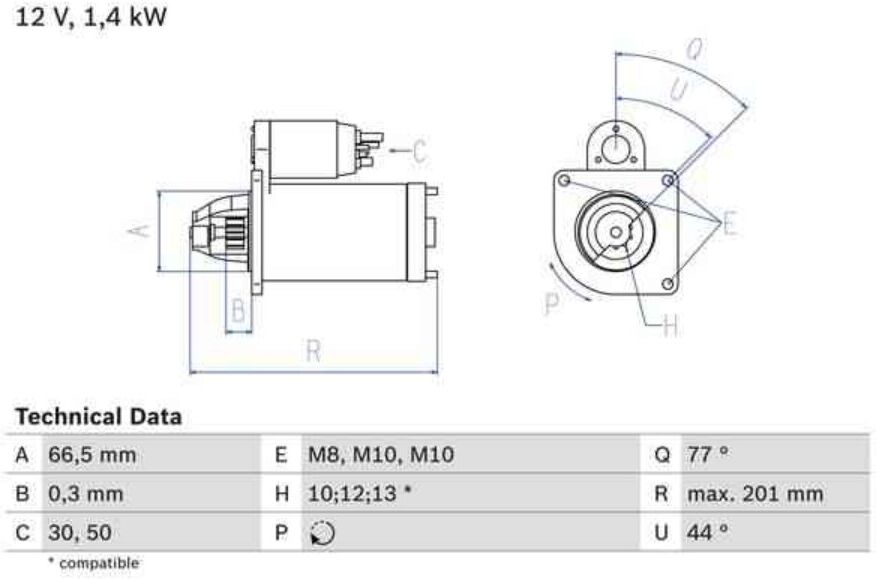 Motor De Arranque Bosch 986022800