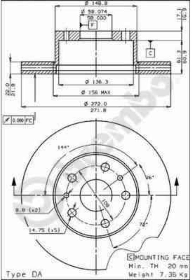 2 Discos De Freno Brembo Para Eje Delantero 09.3800.10