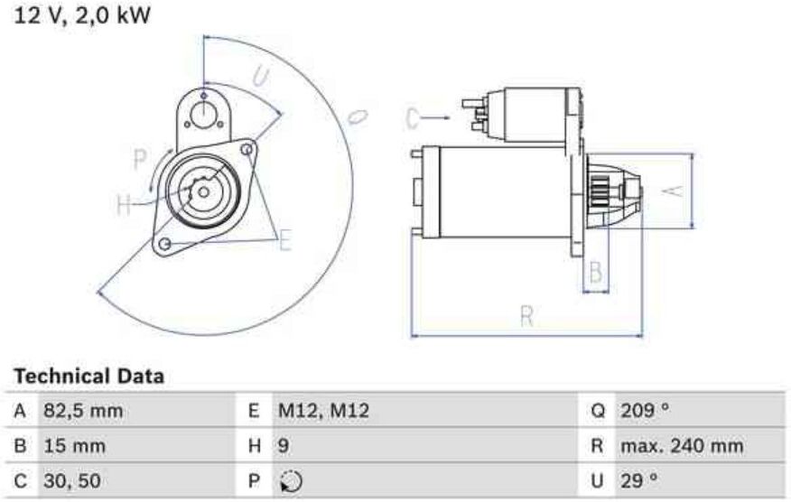 Motor De Arranque Bosch 986021610