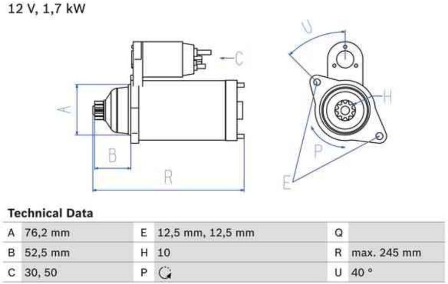 Motor De Arranque Bosch 986020300