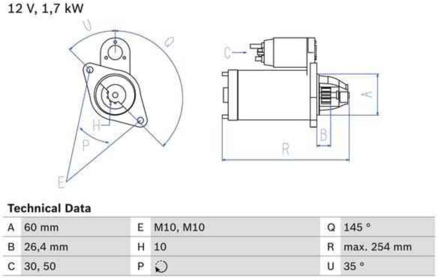 Motor De Arranque Bosch 986021320