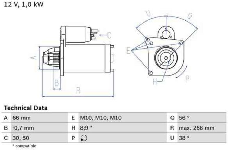 Motor De Arranque Bosch 986022830