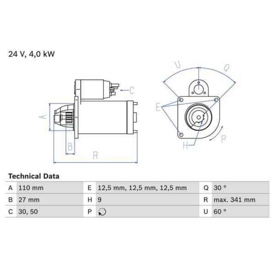 Motor De Arranque Bosch 986011310