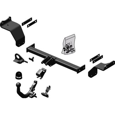 Enganche de remolque Brink Kia Cee'd Negro - Cabeza de bola desmontable - Certificación EC Enganche de remolque Brink Kia Cee'd Negro - Cabeza de bola desmontable - Certificación EC