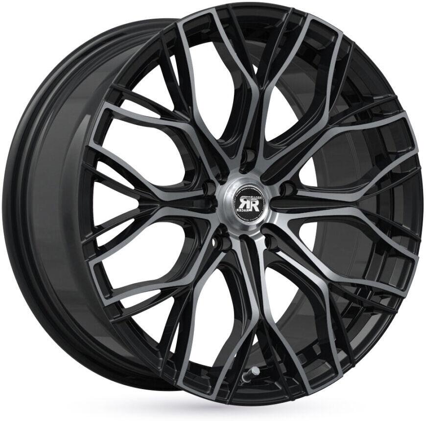 Llanta De Aluminio Racer Matrix 6.5x15 5x108 Et35 Brillo Negro