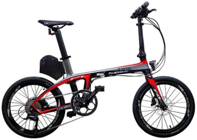 Norauto Bicicleta Eléctrica Plegable Ebroh Pasione Carbono Roja